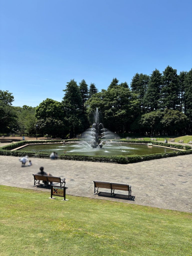 世田谷区立世田谷公園の噴水広場