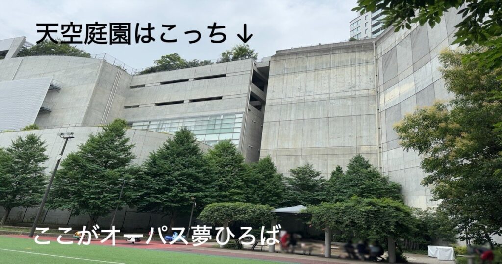 目黒天空庭園とオーパス夢ひろばの説明